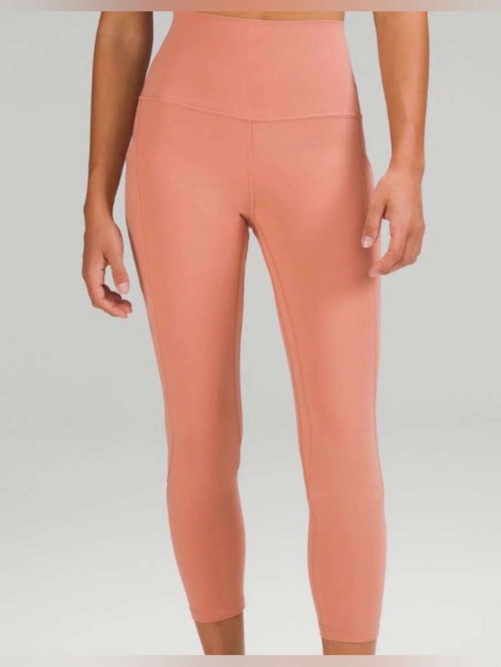 Lululemon Align High-Rise Pant with Pockets 25 Nulu Coral Peach Leggings Size 4